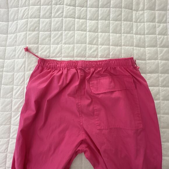 FADED ROSE ESSENTIALS Womens Pants Medium Hot Pink Parachute Casual Streetwear - Picture 4 of 16